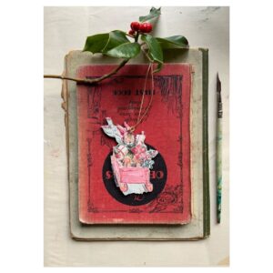 Wooden Decoration “Pink Sledge”