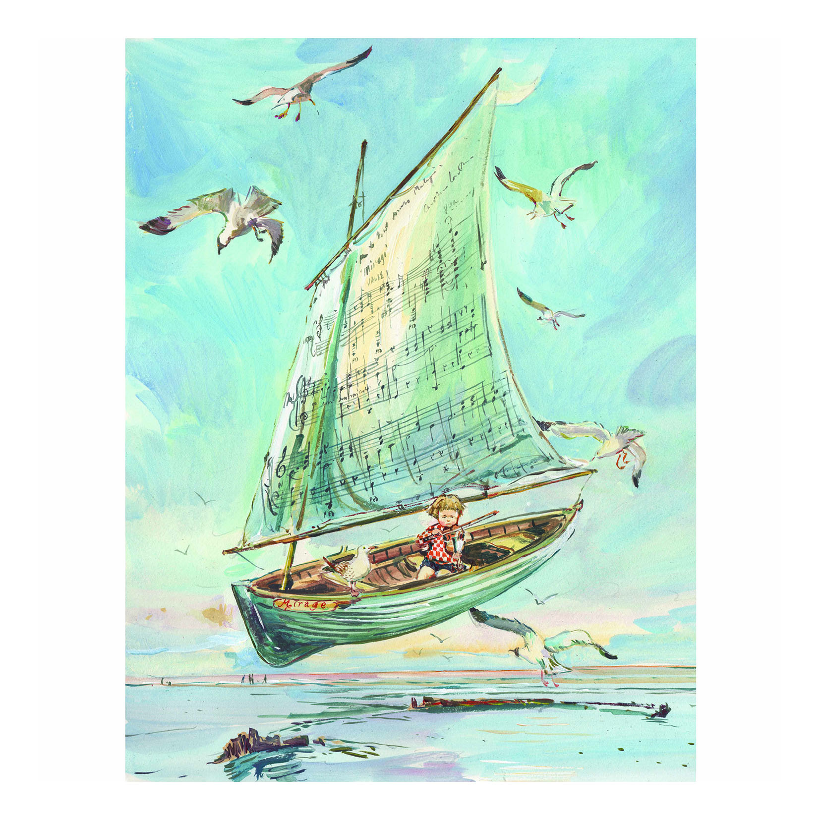 PRE-ORDER PRINT “Musical notes Flying Boat”