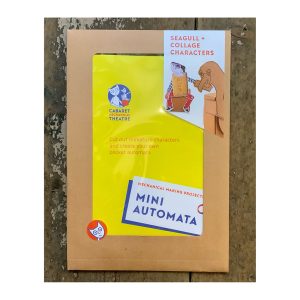 Cardboard Automata Kit “Seagull + Collage Characters”