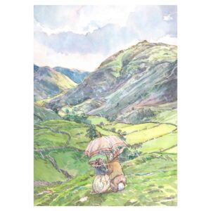 PRE-ORDER New Print “Bunnies caught in April Shower”