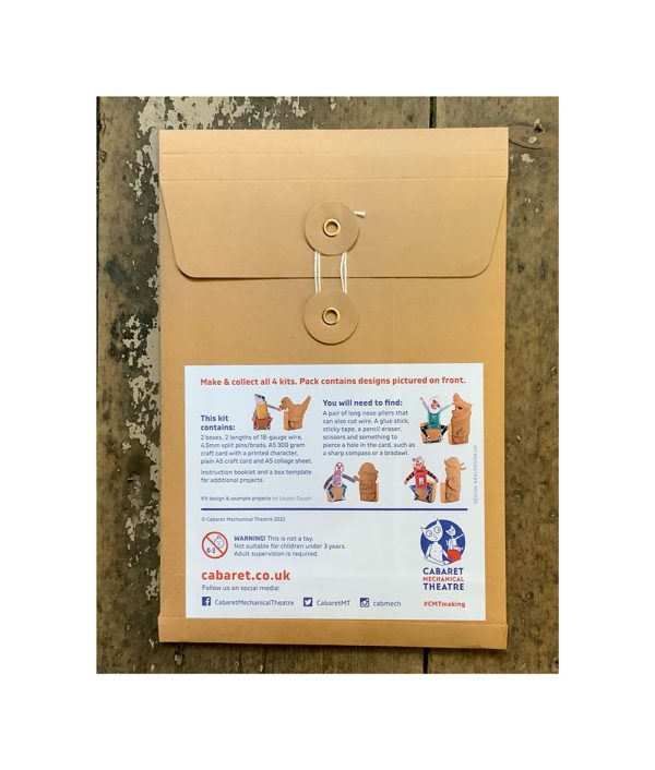 Cardboard Automata Kit “Skater + Collage Characters” - Image 2