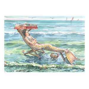 PRE-ORDER PRINT “Mermaid on Deckchair”