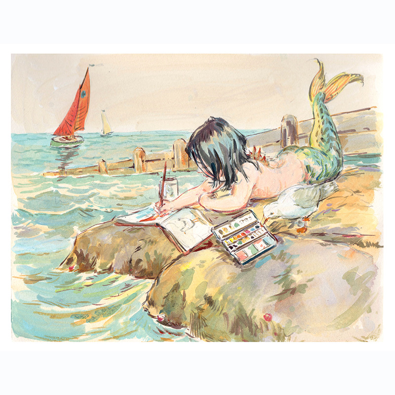 PRE-ORDER PRINT “Artist Mermaid”