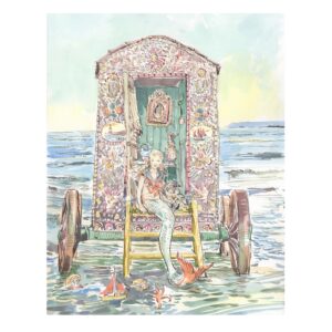 PRE-ORDER NEW PRINT “Mermaid in Shell Beach Hut”
