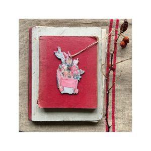 Wooden Decoration “New Pink Sledge”
