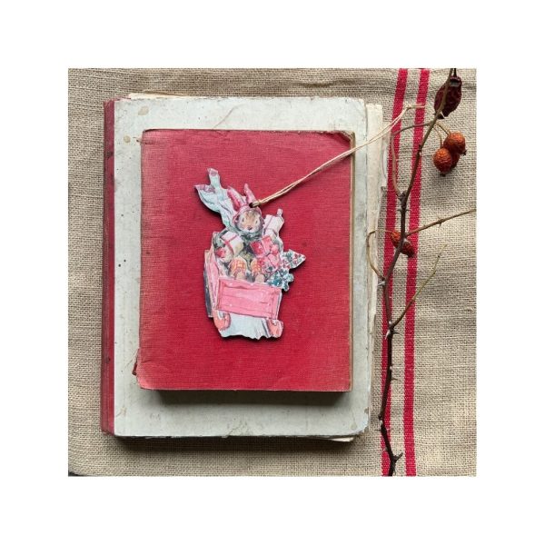 Wooden Decoration “New Pink Sledge”