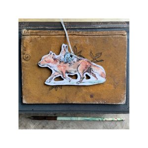 Wooden Decoration “Fox + Bunny”