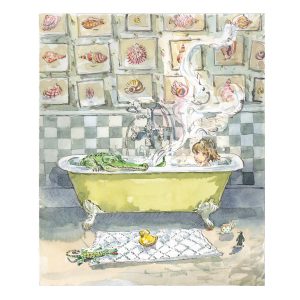 PRE-ORDER PRINT “Crocodile in Yellow Bath”
