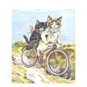 PRE-ORDER PRINT “Two Cats on Bicycle”
