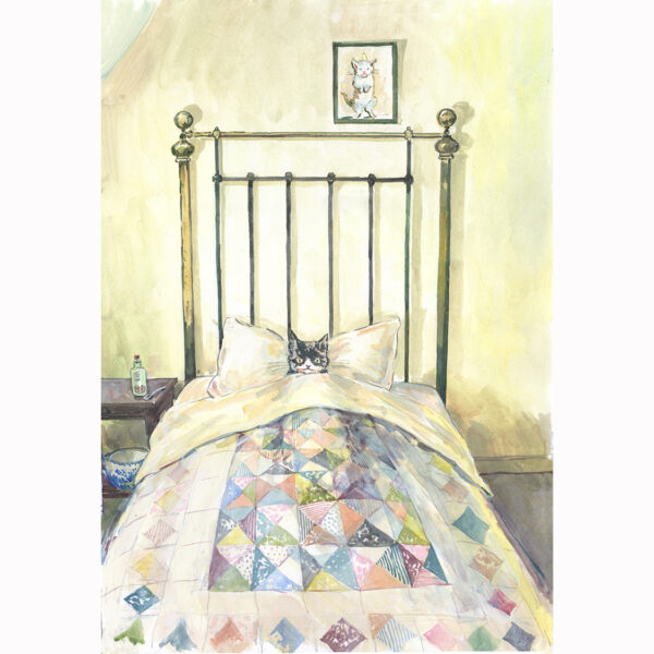 PRE-ORDER PRINT “Poorly Cat in Bed”