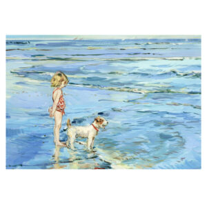 NEW PRE-ORDER PRINT “Girl + dog at waters edge”