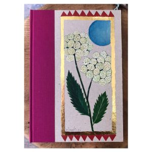 Unruled Journal  Hand painted medicinal flower Angelica
