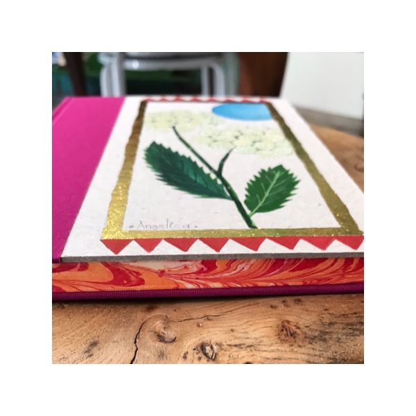 Unruled Journal  Hand painted medicinal flower Angelica - Image 2