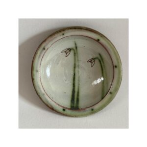 Tiny Wee Dish “Two Snowdrops with spotty rim”