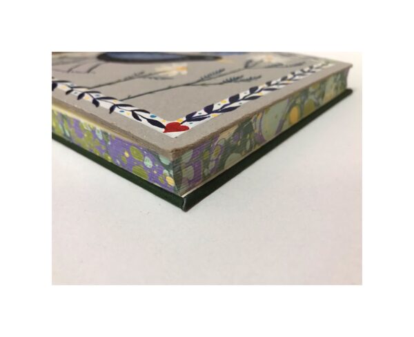 Landscape Unruled Journal  Hand painted  Black Bird and Daisies No82a - Image 2