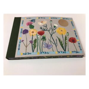 Landscape Unruled Journal  Hand painted  Wild Flowers No83a