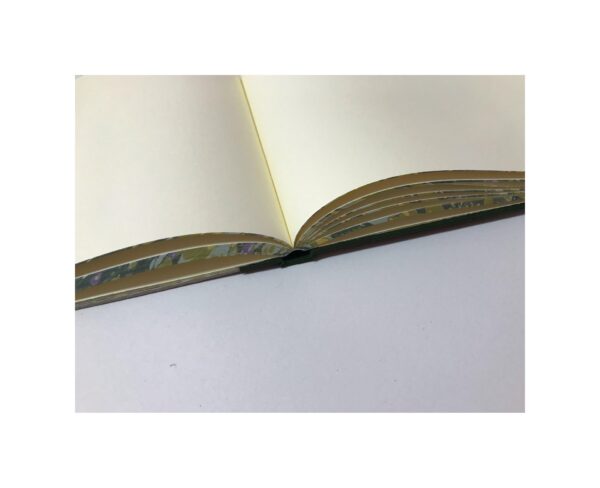 Landscape Unruled Journal  Hand painted  Black Bird and Daisies No82a - Image 4
