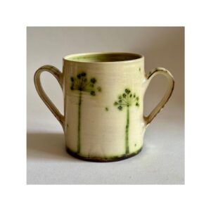 Two handled large mug “Cow Parsley”