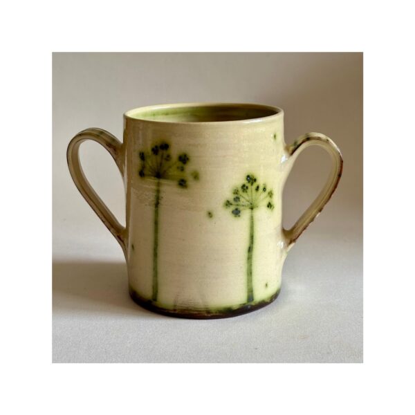 Two handled large mug “Cow Parsley”