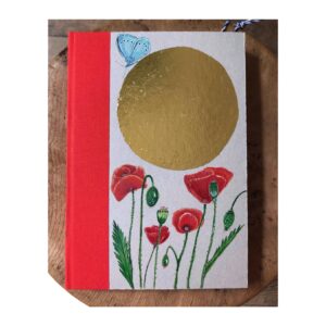 Ruled Journal  Red Poppies under the sun No1