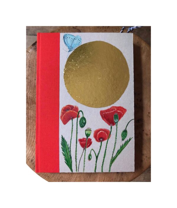 Ruled Journal  Red Poppies under the sun No1