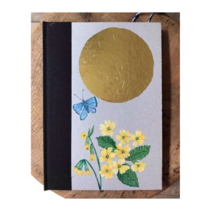 Unruled Journal  Hand painted Primroses under the sun No3