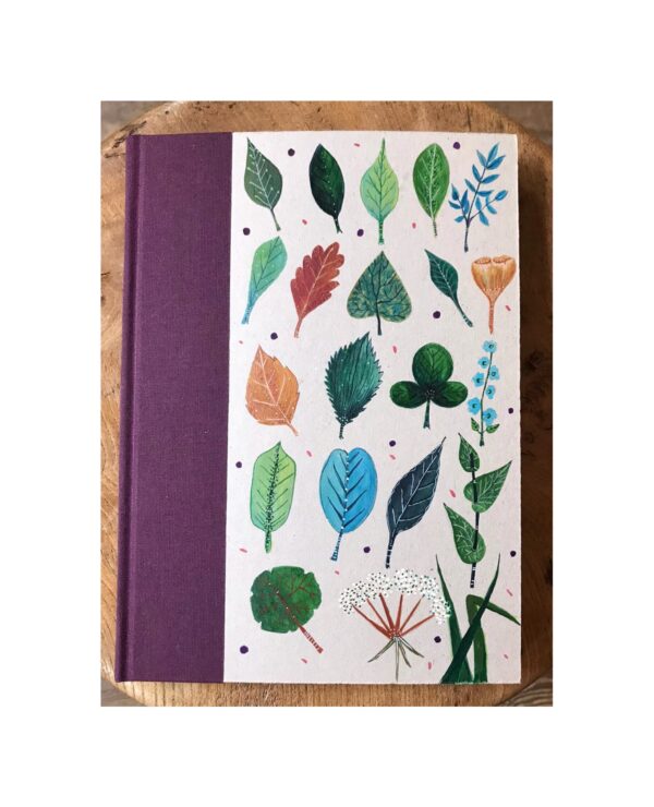 Unruled Journal  Hand painted Leaves No 6