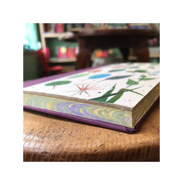 Unruled Journal  Hand painted Leaves No 6 - Image 2