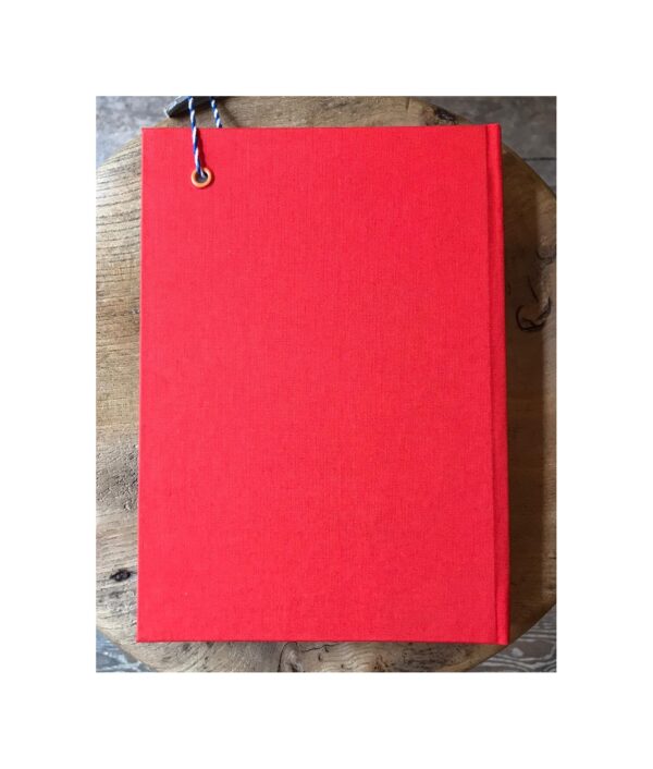 Ruled Journal  Hand painted cover Flower and Rose Hip under golden sun No35 - Image 3