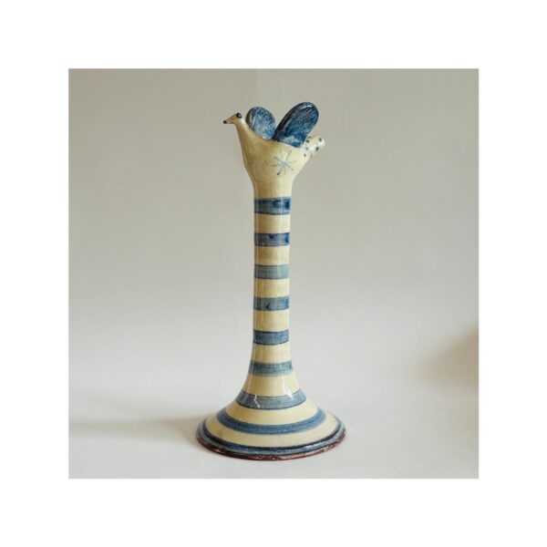 Single Bird Candlestick “Blue Bird”