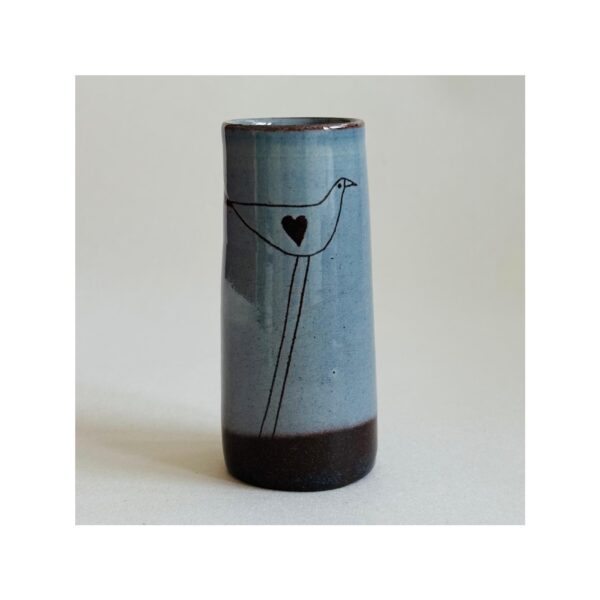 Small Vase “Bluebird + heart”