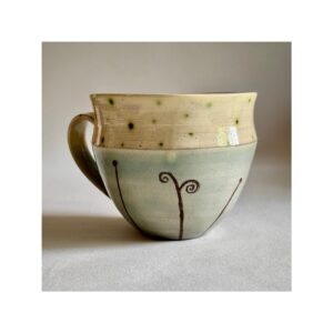 Cretan Cup “Grey Seedlings + green spots”