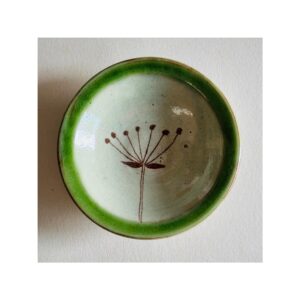 Tiny Wee Dish “Flower Head + Green rim”