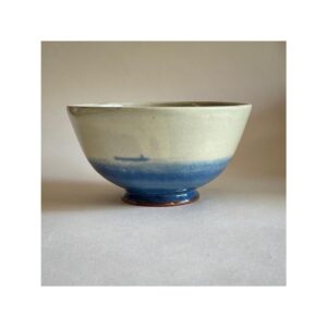 Cereal, coffee, pudding or soup bowl “Sea + boats”