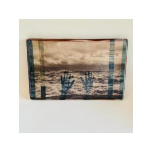 Rectangular Tile “Waves and Hands”