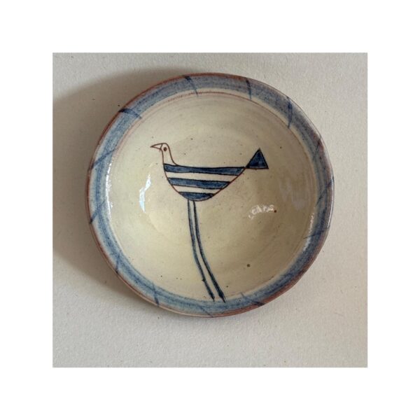 Tiny Wee Dish “Blue Striped Bird”