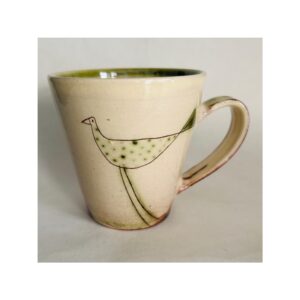 Beaker Cup “Green Spotty Bird”