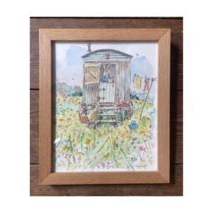Framed Original Watercolour “Hut in the Meadow”