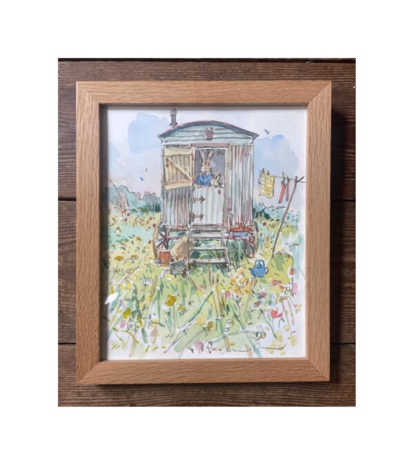 Framed Original Watercolour “Hut in the Meadow”