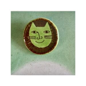 Max Brooch “Green on Brown”