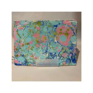 Large Marbled watercolour note book with visible stitching No1