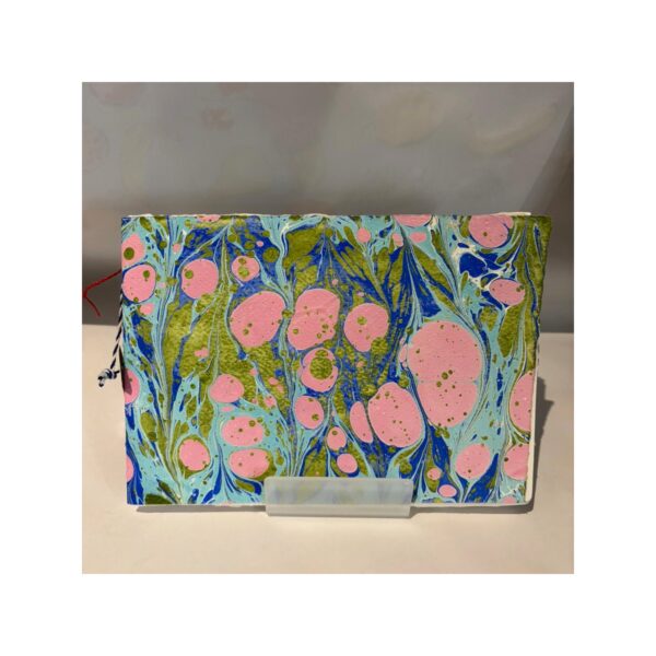 Large Marbled watercolour note book with visible stitching No1 - Image 5