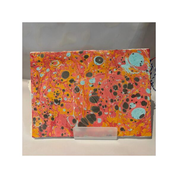 Large Marbled watercolour note book with visible stitching No3 - Image 4