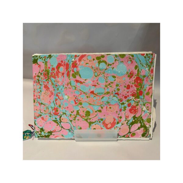 Large Marbled watercolour note book with visible stitching No4 - Image 4