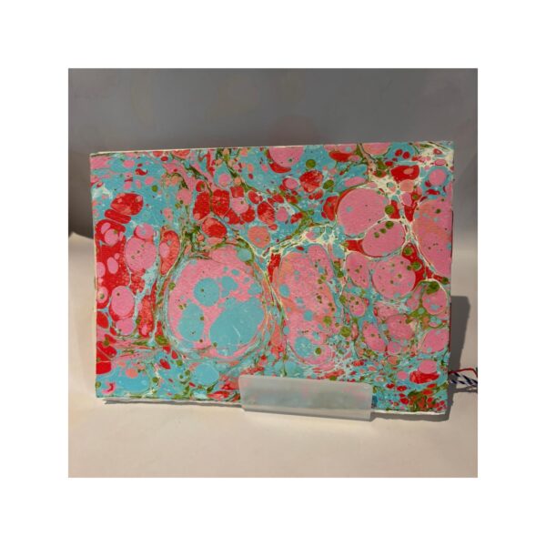Large Marbled watercolour note book with visible stitching No4