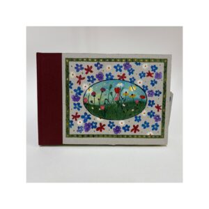 Landscape unruled notebook with oval flower garden