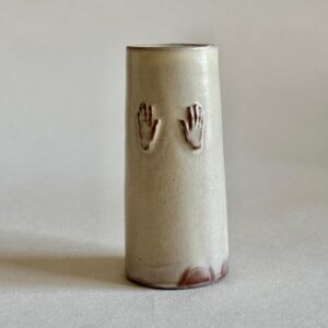 Small white Vase “Open Hands”