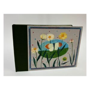 Landscape Notebook unruled Daisies and Butterfly  No1