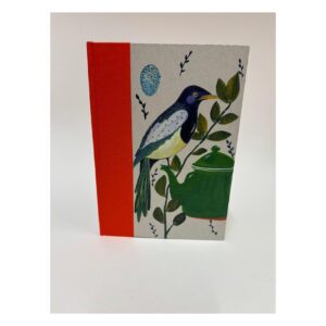 Unruled Journal  Hand painted  green teapot