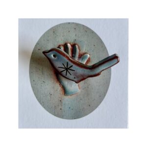 Bird Brooch “Blue + Star” 6
